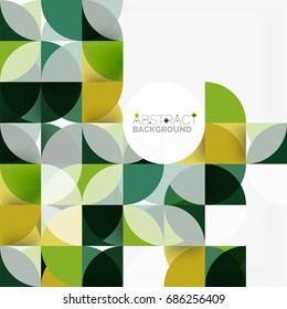 Modern geometrical abstract background - circles. Business or technology presentation design template, brochure or flyer pattern, or geometric web banner