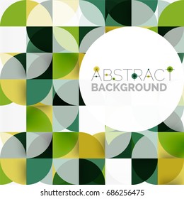 Modern geometrical abstract background - circles. Business or technology presentation design template, brochure or flyer pattern, or geometric web banner
