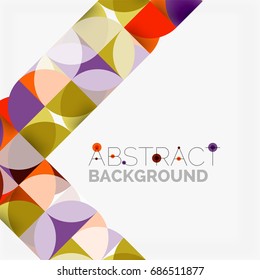 Modern geometrical abstract background - circles. Business or technology presentation design template, brochure or flyer pattern, or geometric web banner