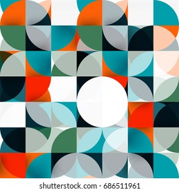 Modern geometrical abstract background - circles. Business or technology presentation design template, brochure or flyer pattern, or geometric web banner