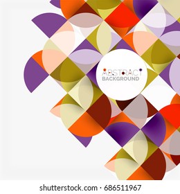 Modern geometrical abstract background - circles. Business or technology presentation design template, brochure or flyer pattern, or geometric web banner