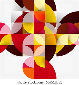Modern geometrical abstract background - circles. Business or technology presentation design template, brochure or flyer pattern, or geometric web banner