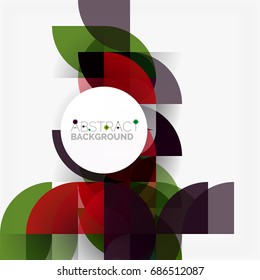 Modern geometrical abstract background - circles. Business or technology presentation design template, brochure or flyer pattern, or geometric web banner