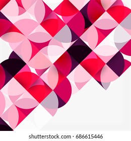 Modern geometrical abstract background - circles. Business or technology presentation design template, brochure or flyer pattern, or geometric web banner