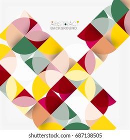 Modern geometrical abstract background - circles. Business or technology presentation design template, brochure or flyer pattern, or geometric web banner