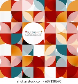 Modern geometrical abstract background - circles. Business or technology presentation design template, brochure or flyer pattern, or geometric web banner