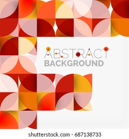 Modern geometrical abstract background - circles. Business or technology presentation design template, brochure or flyer pattern, or geometric web banner