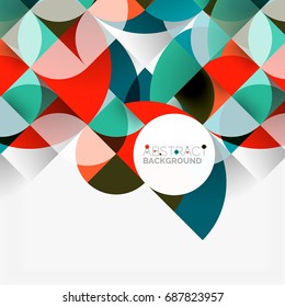 Modern geometrical abstract background - circles. Business or technology presentation design template, brochure or flyer pattern, or geometric web banner