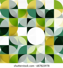Modern geometrical abstract background - circles. Business or technology presentation design template, brochure or flyer pattern, or geometric web banner