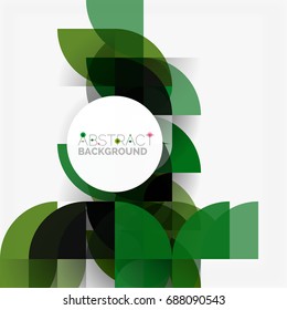 Fondo abstracto geométrico moderno - círculos. Plantilla de diseño de presentación comercial o tecnológica, patrón de folleto o folleto, o banner web geométrico