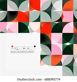 Modern geometrical abstract background - circles. Business or technology presentation design template, brochure or flyer pattern, or geometric web banner