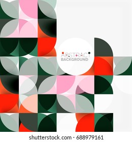 Modern geometrical abstract background - circles. Business or technology presentation design template, brochure or flyer pattern, or geometric web banner