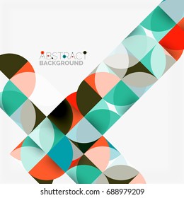 Fondo abstracto geométrico moderno - círculos. Plantilla de diseño de presentación comercial o tecnológica, patrón de folleto o folleto, o banner web geométrico