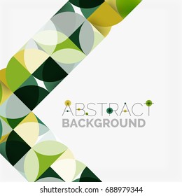 Modern geometrical abstract background - circles. Business or technology presentation design template, brochure or flyer pattern, or geometric web banner