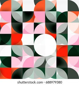 Modern geometrical abstract background - circles. Business or technology presentation design template, brochure or flyer pattern, or geometric web banner