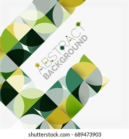 Modern geometrical abstract background - circles. Business or technology presentation design template, brochure or flyer pattern, or geometric web banner