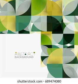 Modern geometrical abstract background - circles. Business or technology presentation design template, brochure or flyer pattern, or geometric web banner