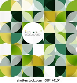 Fondo abstracto geométrico moderno - círculos. Plantilla de diseño de presentación comercial o tecnológica, patrón de folleto o folleto, o banner web geométrico