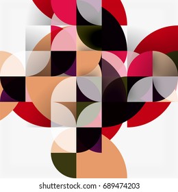 Modern geometrical abstract background - circles. Business or technology presentation design template, brochure or flyer pattern, or geometric web banner