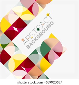 Fondo abstracto geométrico moderno - círculos. Plantilla de diseño de presentación comercial o tecnológica, patrón de folleto o folleto, o banner web geométrico