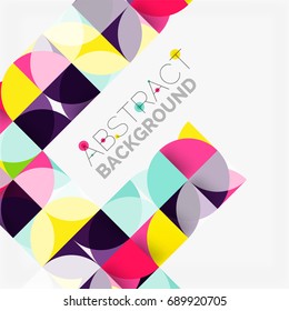 Modern geometrical abstract background - circles. Business or technology presentation design template, brochure or flyer pattern, or geometric web banner