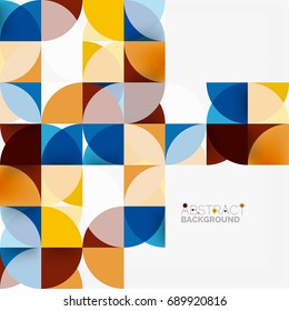 Modern geometrical abstract background - circles. Business or technology presentation design template, brochure or flyer pattern, or geometric web banner