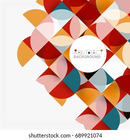 Fondo abstracto geométrico moderno - círculos. Plantilla de diseño de presentación comercial o tecnológica, patrón de folleto o folleto, o banner web geométrico
