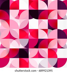 Modern geometrical abstract background - circles. Business or technology presentation design template, brochure or flyer pattern, or geometric web banner