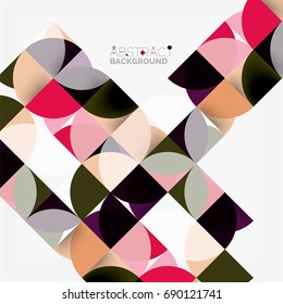 Fondo abstracto geométrico moderno - círculos. Plantilla de diseño de presentación comercial o tecnológica, patrón de folleto o folleto, o banner web geométrico