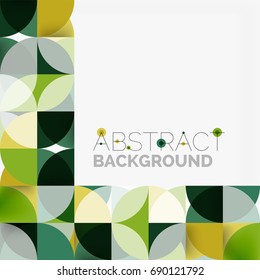 Fundo abstrato geométrico moderno - círculos. Modelo de design, brochura ou padrão de folheto, ou banner web geométrico