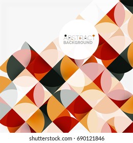 Fondo abstracto geométrico moderno - círculos. Plantilla de diseño de presentación comercial o tecnológica, patrón de folleto o folleto, o banner web geométrico