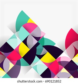 Modern geometrical abstract background - circles. Business or technology presentation design template, brochure or flyer pattern, or geometric web banner