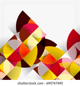 Modern geometrical abstract background - circles. Business or technology presentation design template, brochure or flyer pattern, or geometric web banner