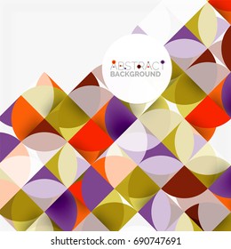 Modern geometrical abstract background - circles. Business or technology presentation design template, brochure or flyer pattern, or geometric web banner