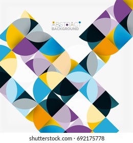 Moderner, geometrischer abstrakter Hintergrund - Kreise. Design-Vorlage für Geschäfts- oder Technologiepräsentationen, Broschüren oder Flyer-Muster oder geometrischer Webbanner