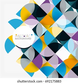 Moderner, geometrischer abstrakter Hintergrund - Kreise. Design-Vorlage für Geschäfts- oder Technologiepräsentationen, Broschüren oder Flyer-Muster oder geometrischer Webbanner