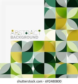 Modern geometrical abstract background - circles. Business or technology presentation design template, brochure or flyer pattern, or geometric web banner