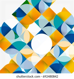 Modern geometrical abstract background - circles. Business or technology presentation design template, brochure or flyer pattern, or geometric web banner