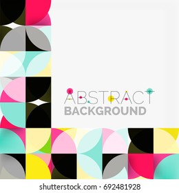 Modern geometrical abstract background - circles. Business or technology presentation design template, brochure or flyer pattern, or geometric web banner