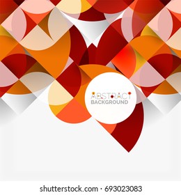 Modern geometrical abstract background - circles. Business or technology presentation design template, brochure or flyer pattern, or geometric web banner