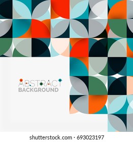 Modern geometrical abstract background - circles. Business or technology presentation design template, brochure or flyer pattern, or geometric web banner