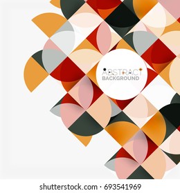 Modern geometrical abstract background - circles. Business or technology presentation design template, brochure or flyer pattern, or geometric web banner