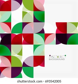 Modern geometrical abstract background - circles. Business or technology presentation design template, brochure or flyer pattern, or geometric web banner