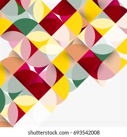 Modern geometrical abstract background - circles. Business or technology presentation design template, brochure or flyer pattern, or geometric web banner