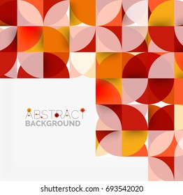 Modern geometrical abstract background - circles. Business or technology presentation design template, brochure or flyer pattern, or geometric web banner