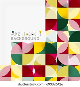 Modern geometrical abstract background - circles. Business or technology presentation design template, brochure or flyer pattern, or geometric web banner