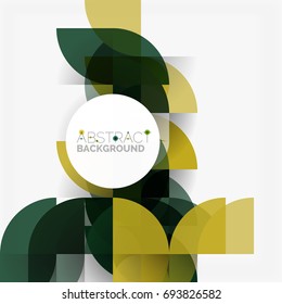 Modern geometrical abstract background - circles. Business or technology presentation design template, brochure or flyer pattern, or geometric web banner