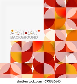 Modern geometrical abstract background - circles. Business or technology presentation design template, brochure or flyer pattern, or geometric web banner