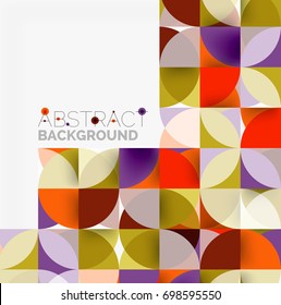 Modern geometrical abstract background - circles. Business or technology presentation design template, brochure or flyer pattern, or geometric web banner