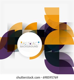 Moderner, geometrischer abstrakter Hintergrund - Kreise. Design-Vorlage für Geschäfts- oder Technologiepräsentationen, Broschüren oder Flyer-Muster oder geometrischer Webbanner